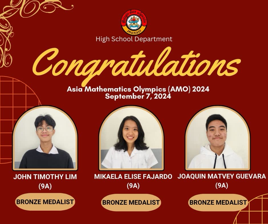 Augustinian High School Students Shine at Asia Mathematics Olympics 2024, Securing Silver and Bronze Medals