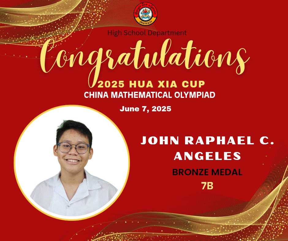 Angeles Bags Bronze at the Hua Xia 2025 China Mathematical Olympiad