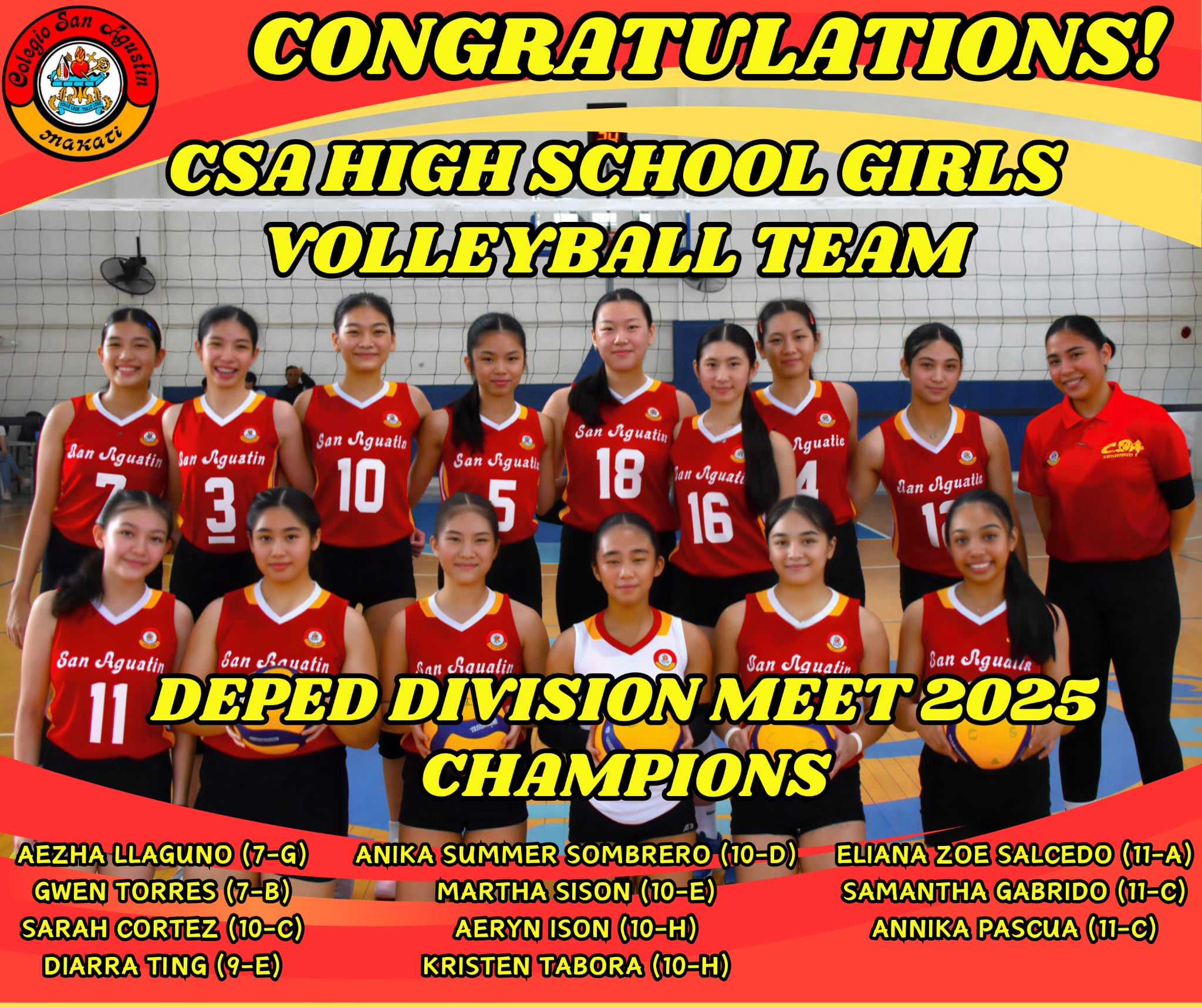 CSA High School Girls Volleyball Claims Championship Title