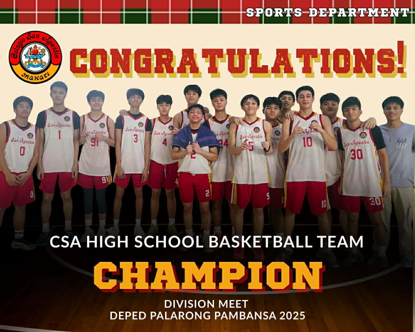 CSA Boys’ Basketball Team Celebrates Phenomenal Win