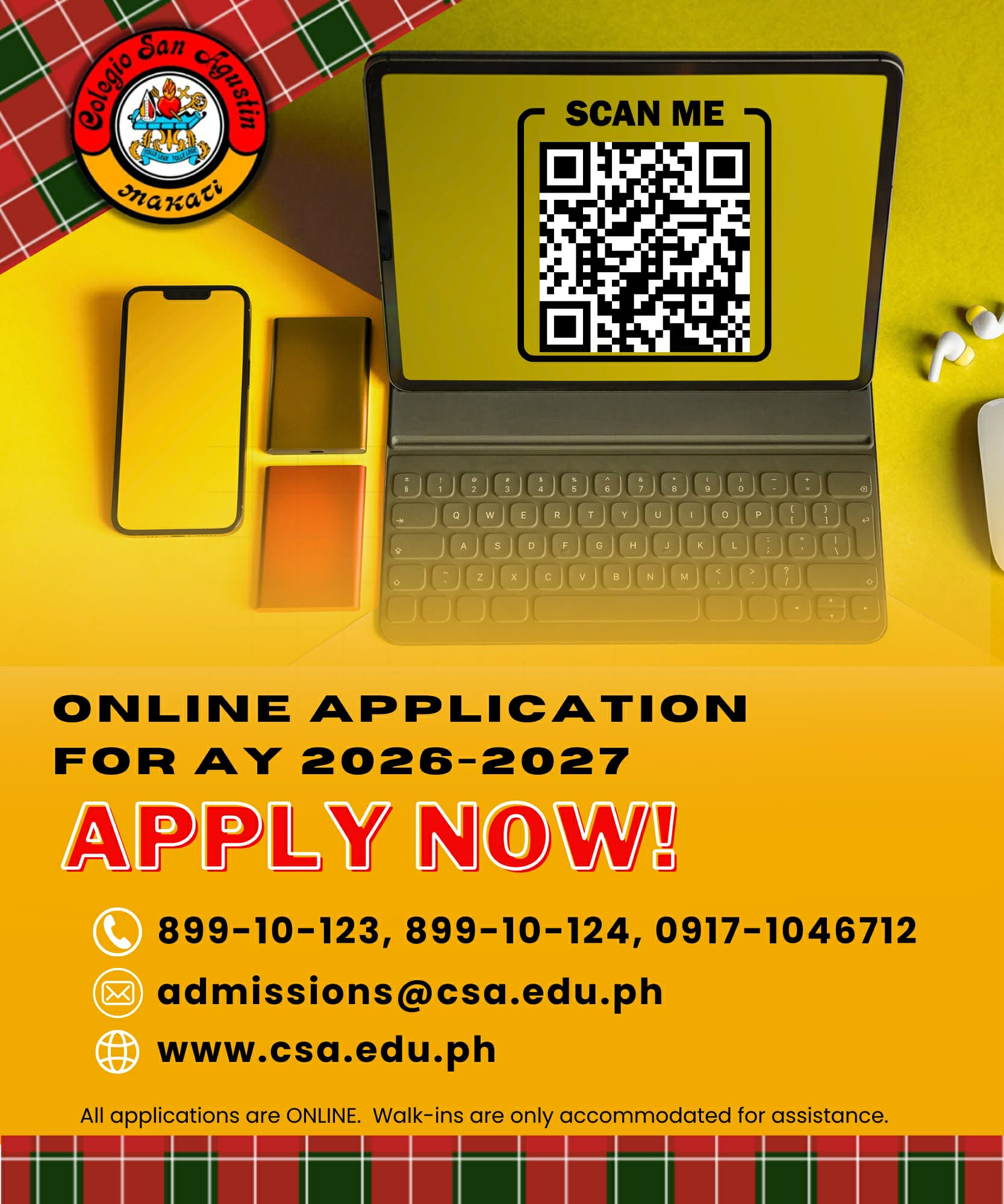 Now accepting applications of new, transferring and returning students!